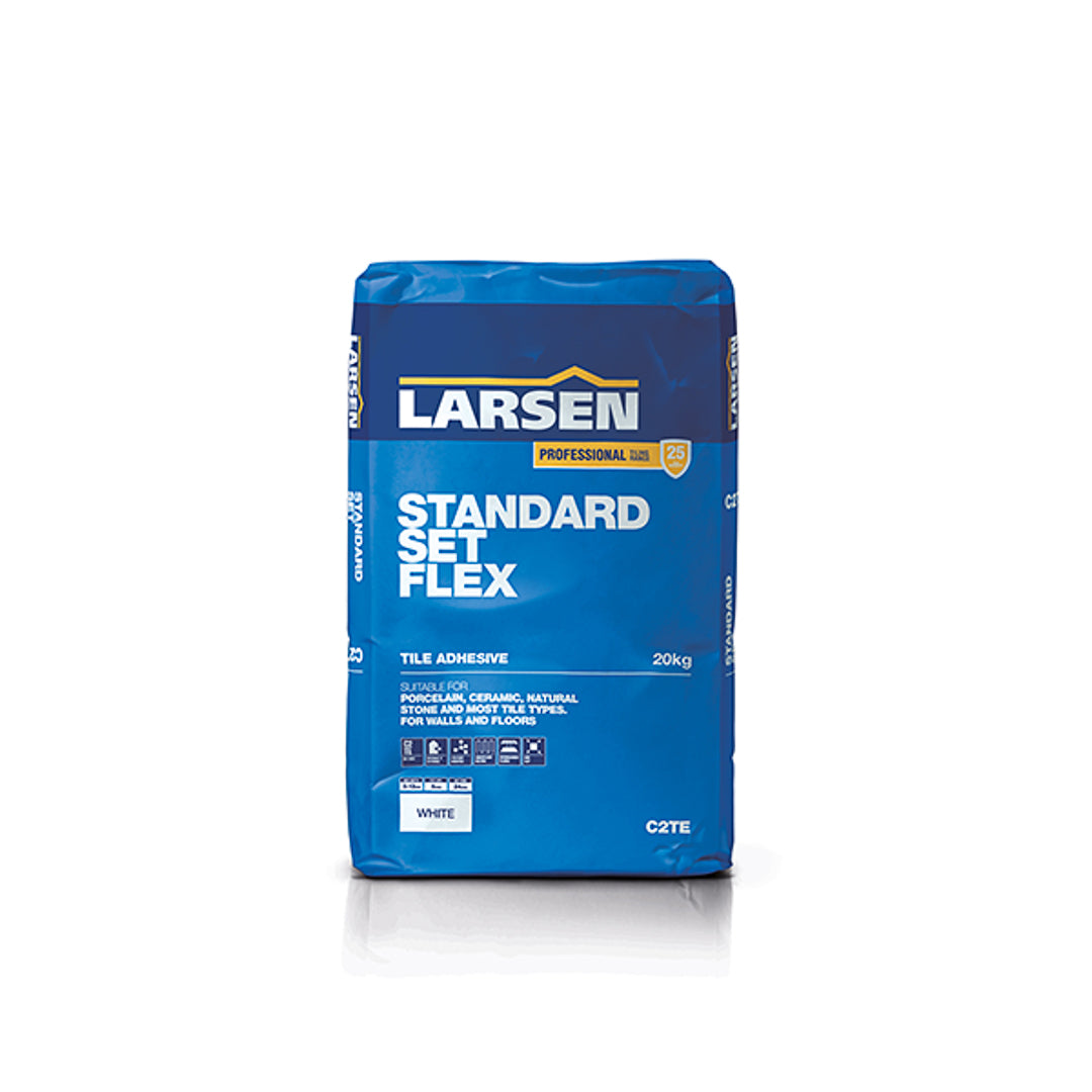 Larsen Pro Standard flex for wall and floor tile Adhensives.