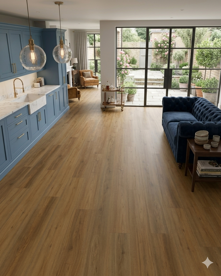 Antique Oak LVT SPC Flooring with authentic wood grain and premium matt finish for modern interiors