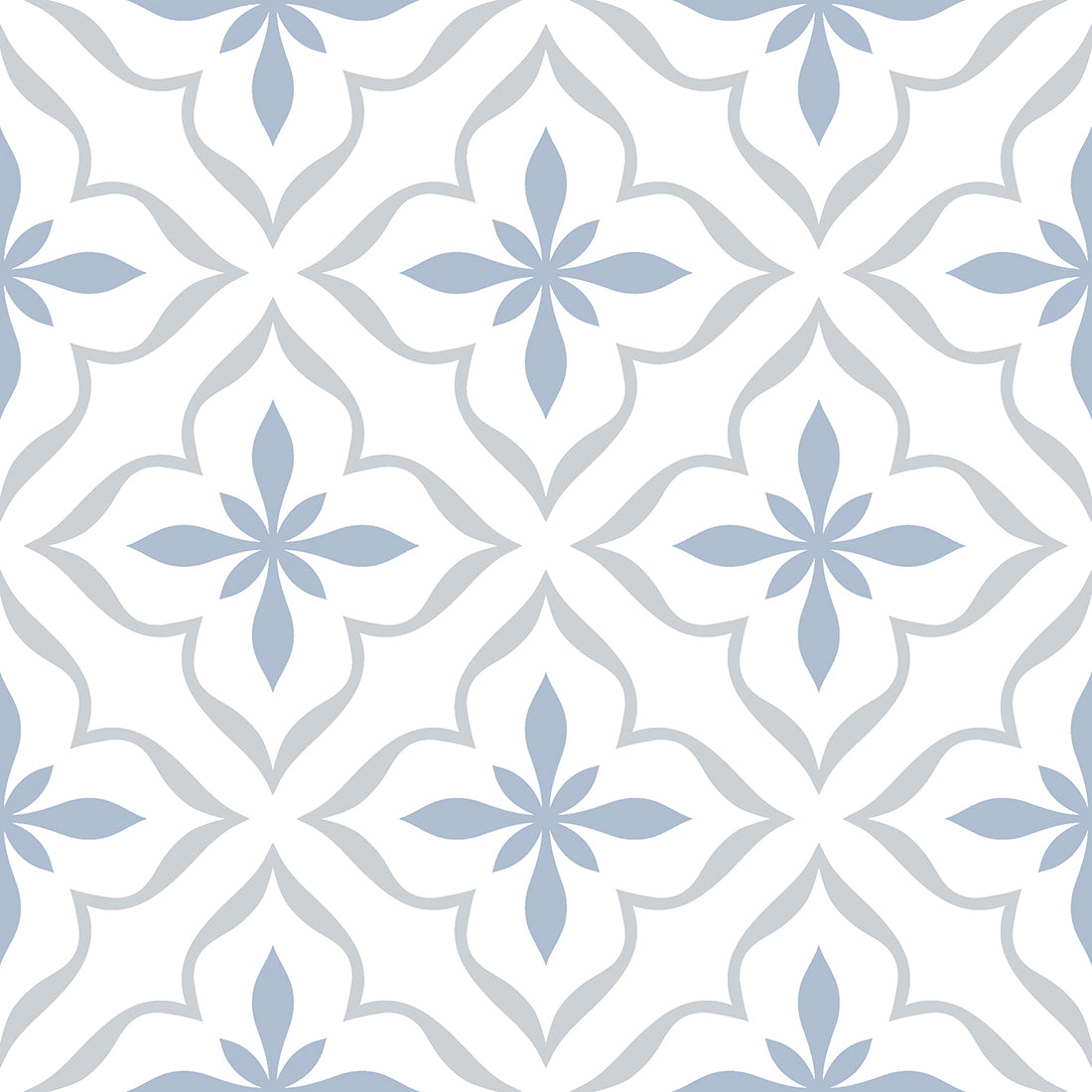 Antique Cube Patterned Matt Blue And White Tiles