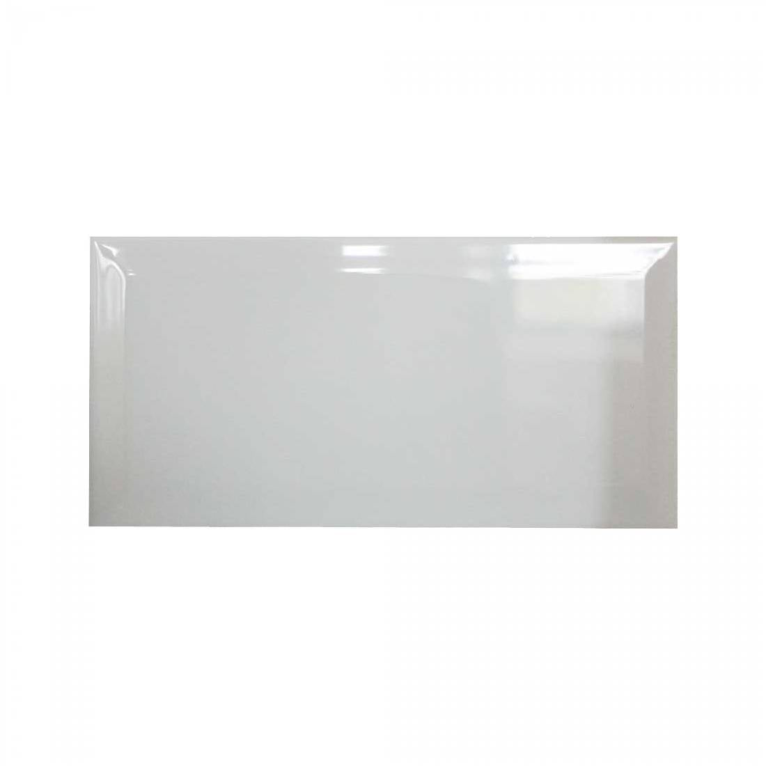Biselado White Gloss Bevelled Ceramic Wall Tiles