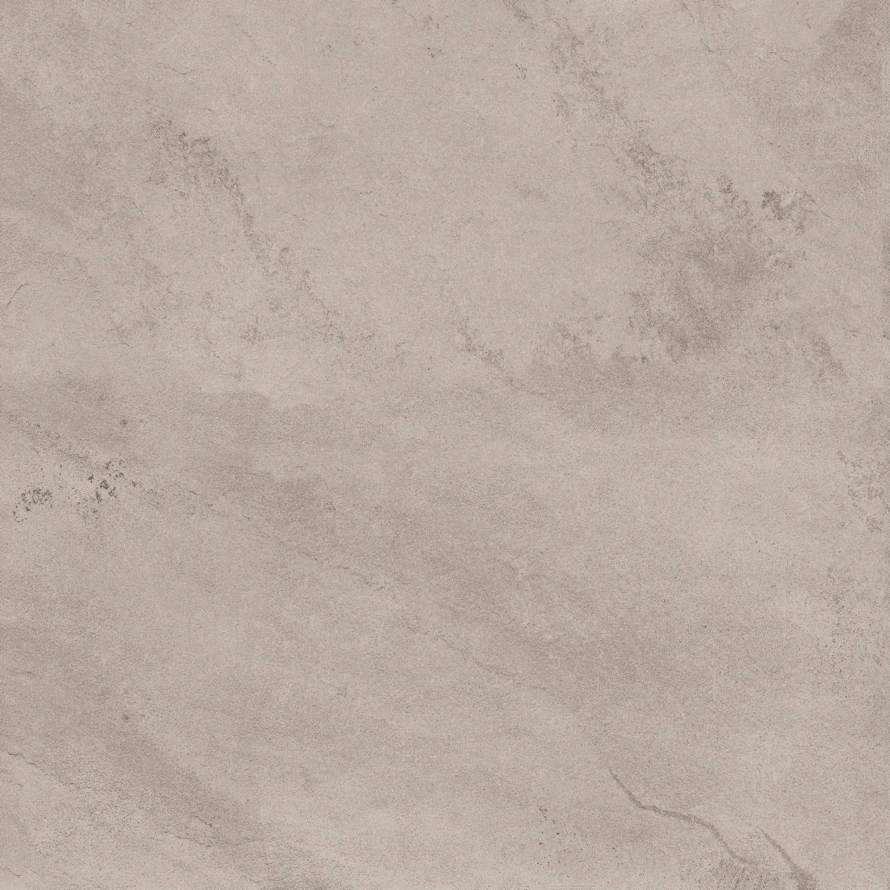 Concrete effect porcelain wall and floor tiles in grey with polished glossy finish.