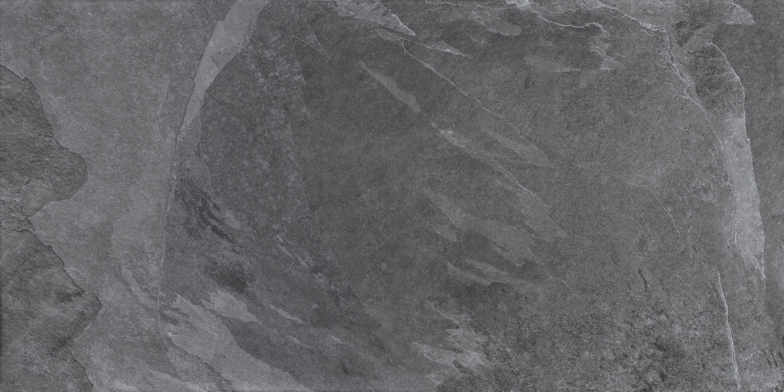 Contemporary porcelain wall and floor tiles with geometric grey marble texture for interiors.