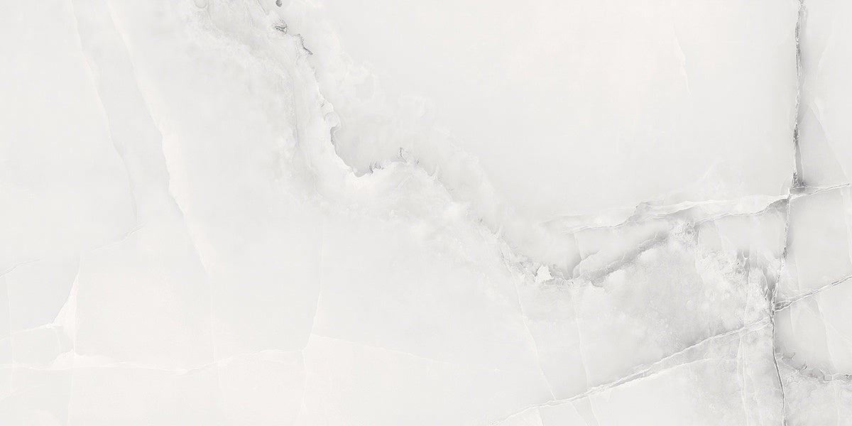 Contemporary polished marble effect Porcelain Wall And Floor Tiles in soft silver tones.