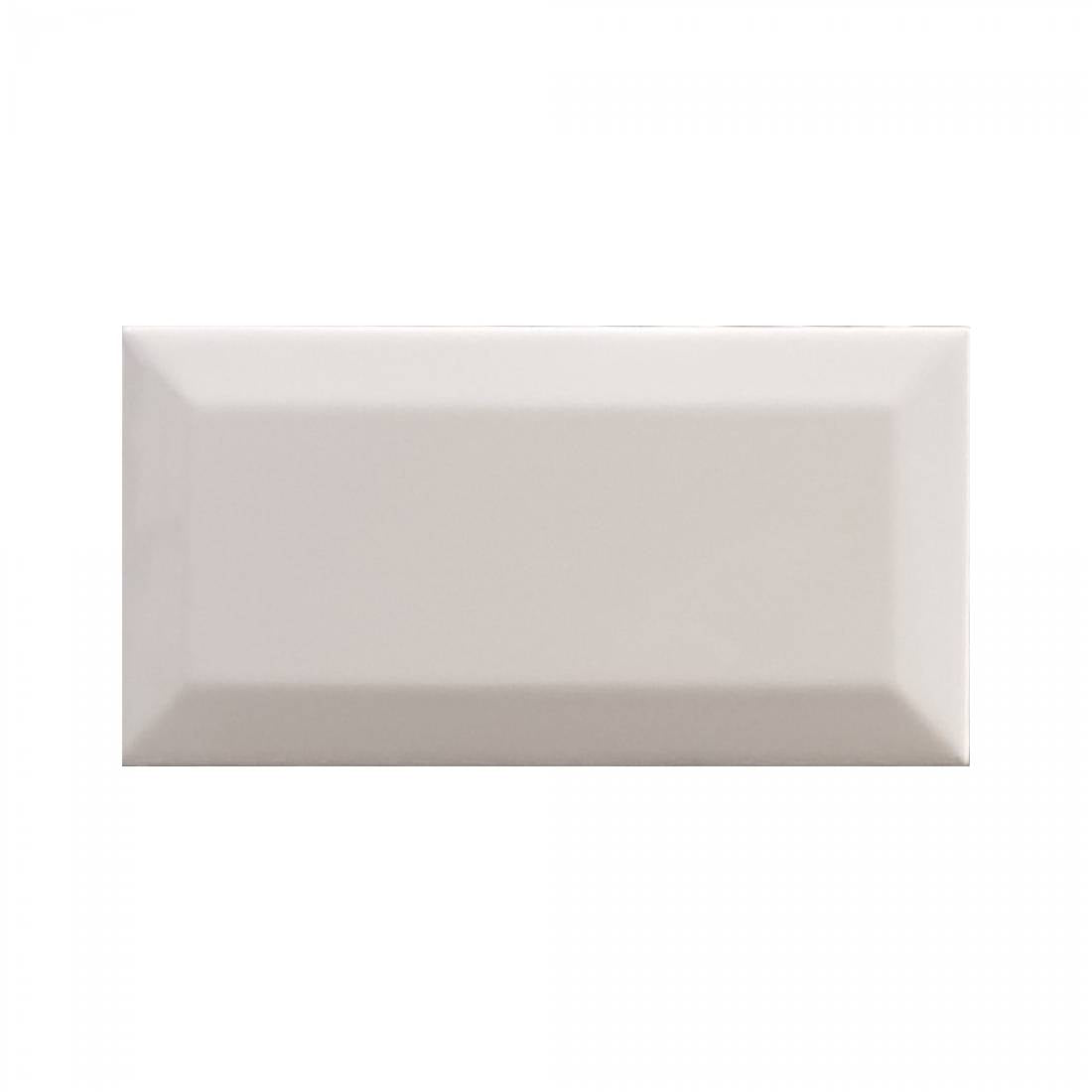 Contemporary white matt porcelain wall and floor tiles with bevelled design