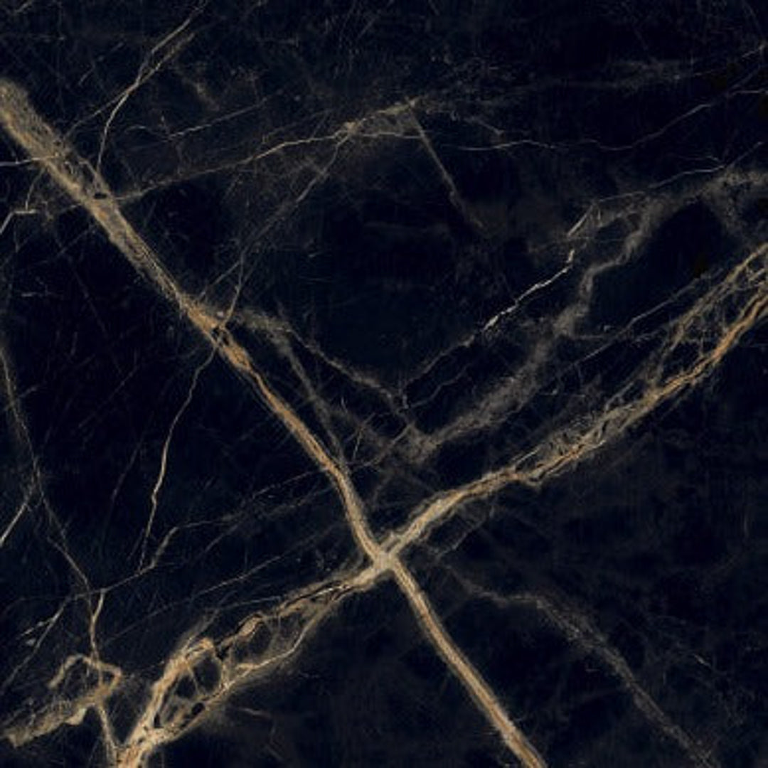 Dark marble effect Porcelain Wall And Floor Tiles with fine golden webbing design.