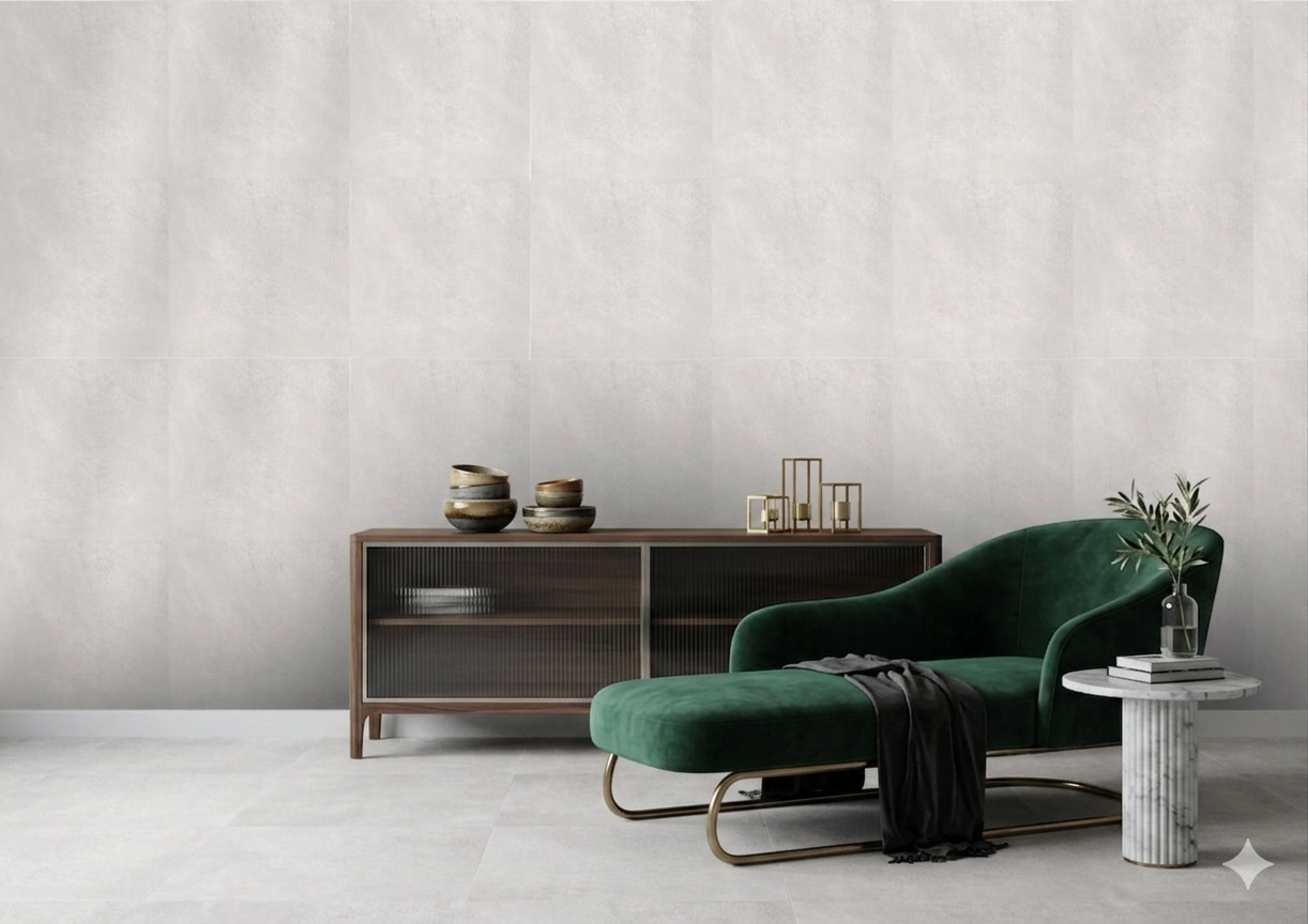 Elegant silver grey marble look Porcelain wall and floor tiles for kitchens, bathrooms, and living spaces