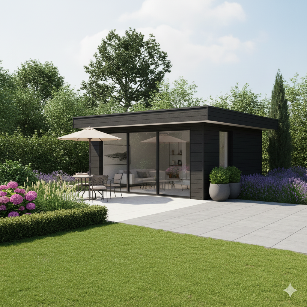 Exterior Wall Cladding in blackwood wood effect, composite panels with embossed woodgrain for modern outdoor walls.