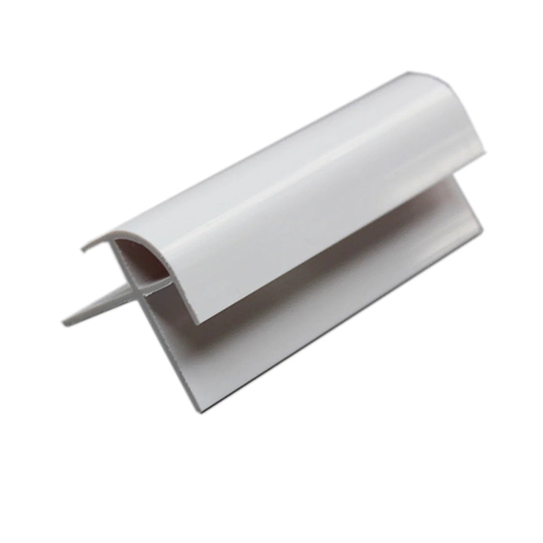 External White 10mm PVC Tile Trims for clean and durable tile edge protection.