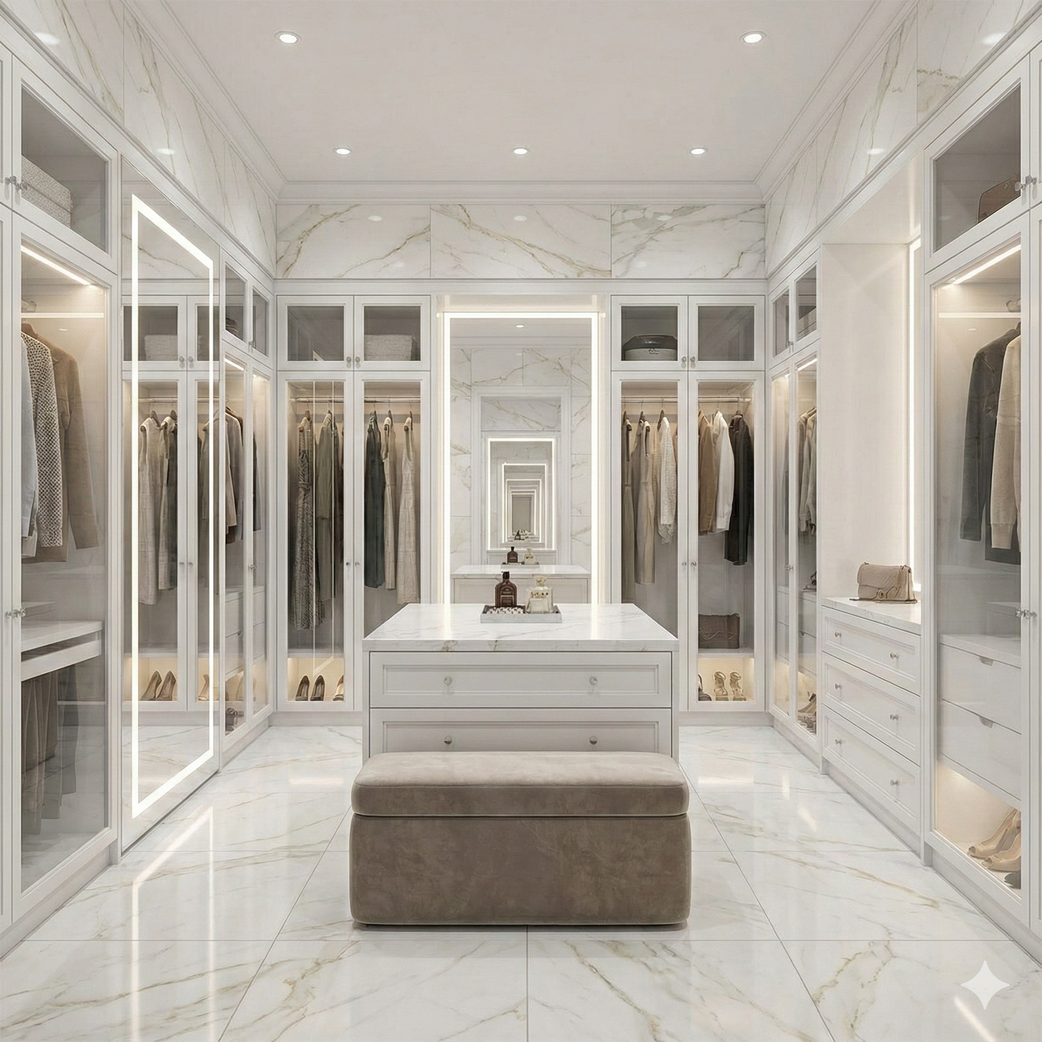 Genesis Staturio Polished Marble Effect Porcelain Wall And Floor Tiles with luxurious golden veining.