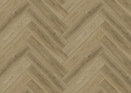 Golden honey oak LVT SPC Flooring with matt herringbone pattern for luxury interiors.