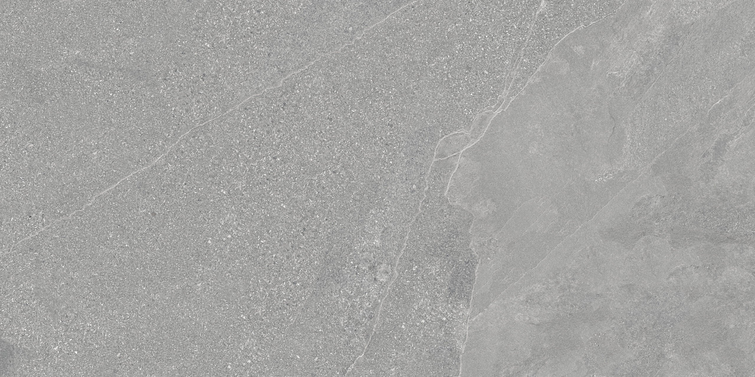 Grey marble porcelain wall and floor tiles with matte geometric finish for modern interiors.