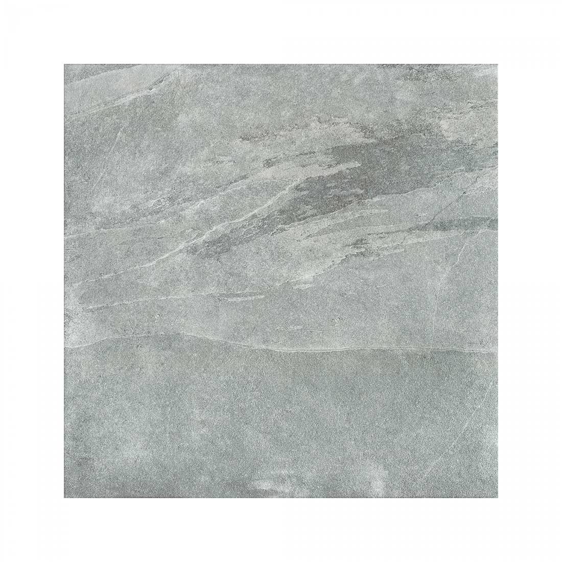 Grey matt ceramic wall and floor tiles with R11 anti-slip surface for modern interiors.