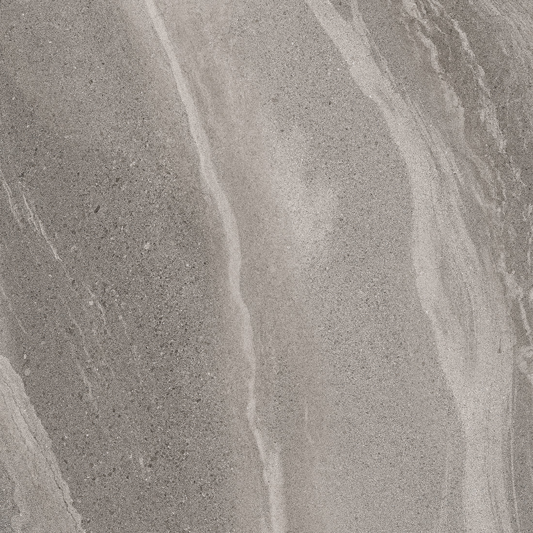 Grey stone effect ceramic wall and floor tiles with matte surface and slip-resistant R10 rating.