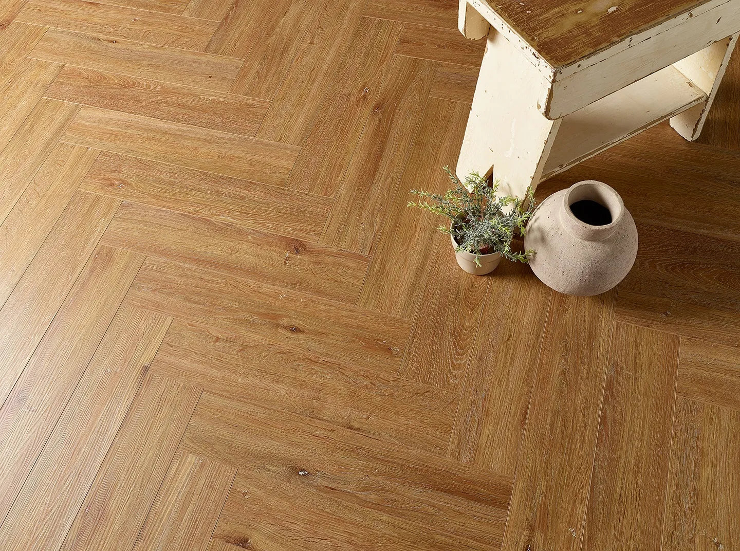 Herringbone SPC LVT rigid core vinyl flooring with waterproof wood-look finish, flooring online