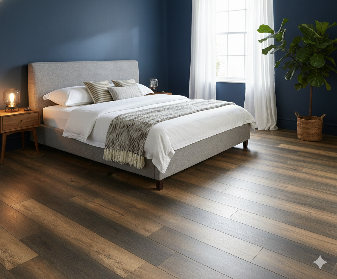 High Quality Laminate Flooring featuring natural oak colour, Salamanca laminate for living spaces.