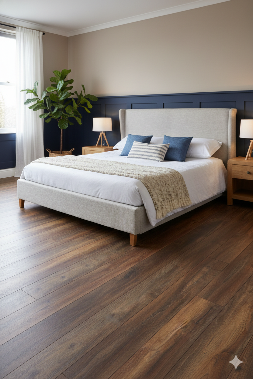 High Quality Laminate Flooring in natural oak tone, Vortex ER Seville for stylish residential interiors.