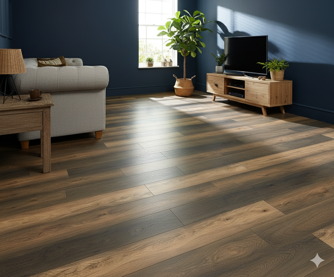 High Quality Laminate Flooring with waterproof surface, Salamanca oak laminate for durable floors.