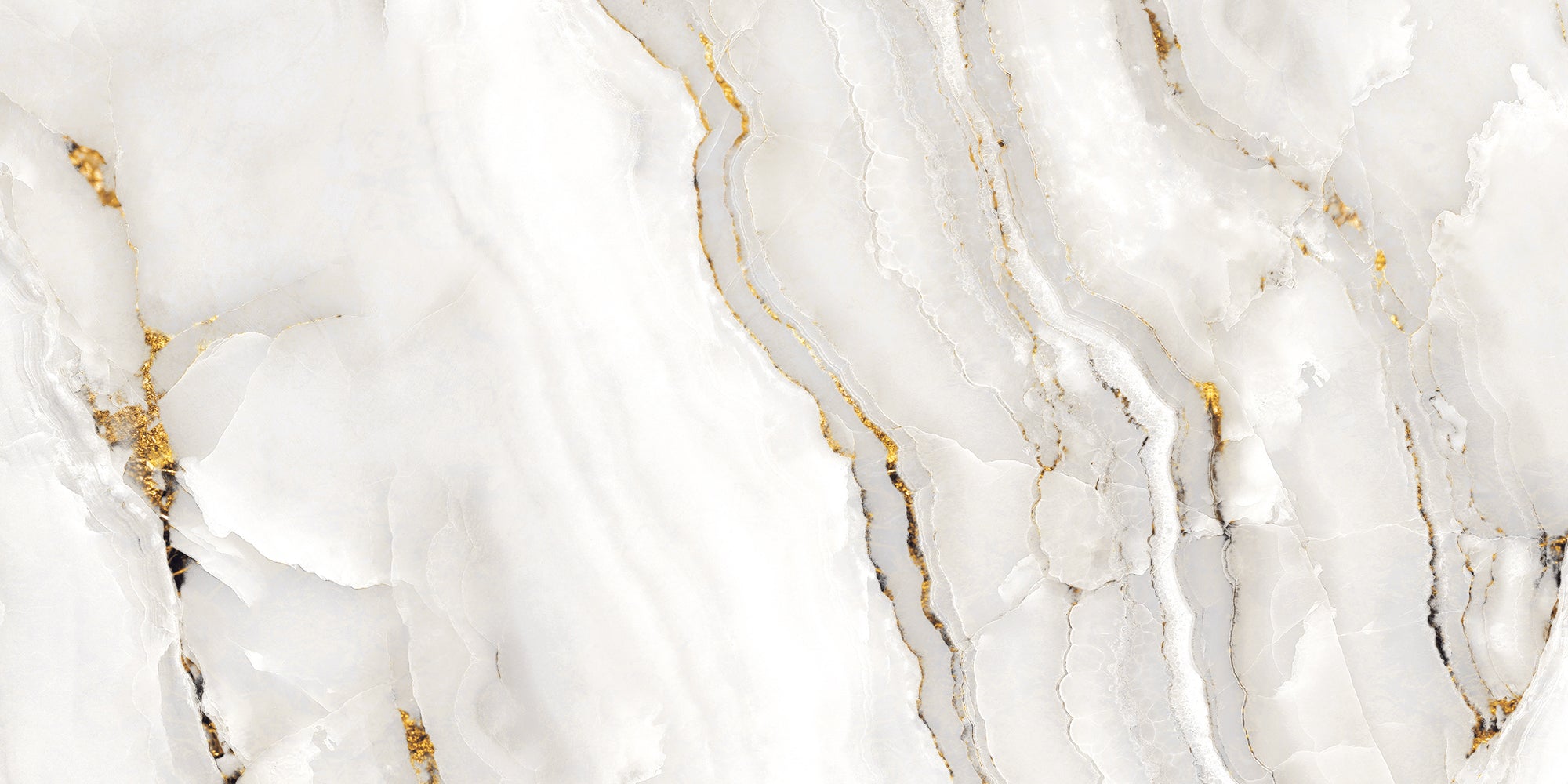 Large format porcelain wall and floor tiles with geometric marble design and polished finish.