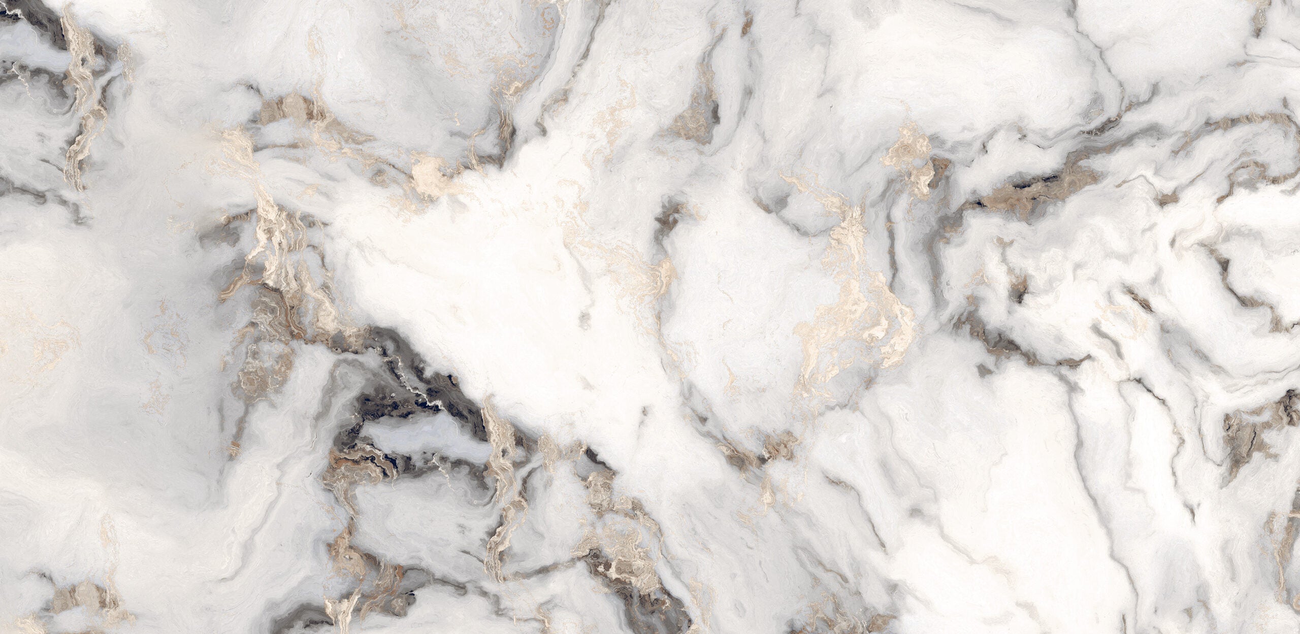Large format glossy porcelain wall and floor tiles with white marble inspired finish.