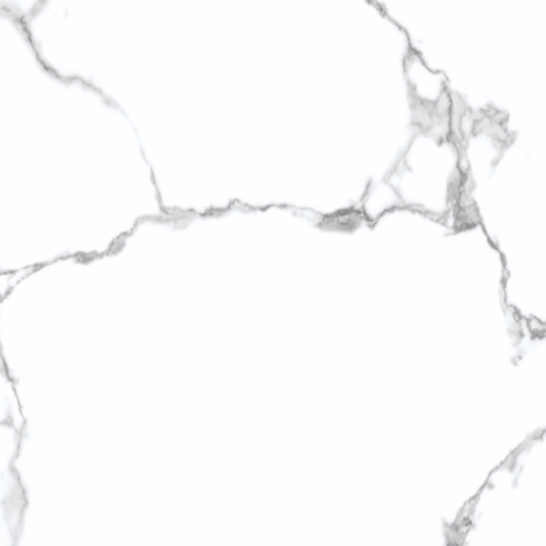Large format Statuario Nik Porcelain Wall And Floor Tiles with subtle grey marble effect.