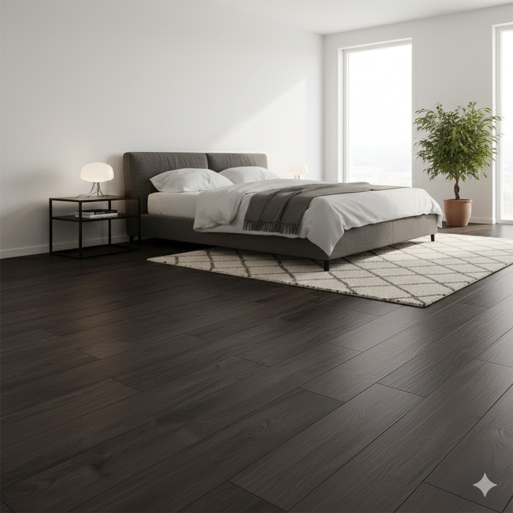 Large format Wenge Matt Porcelain Tiles with realistic grain texture, durable for walls and floors.