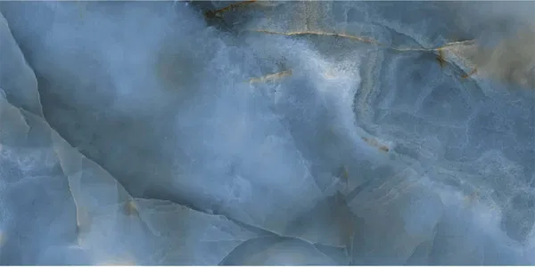 Luxury Blue Marble Porcelain Wall And Floor Tiles with polished surface for modern interiors.
