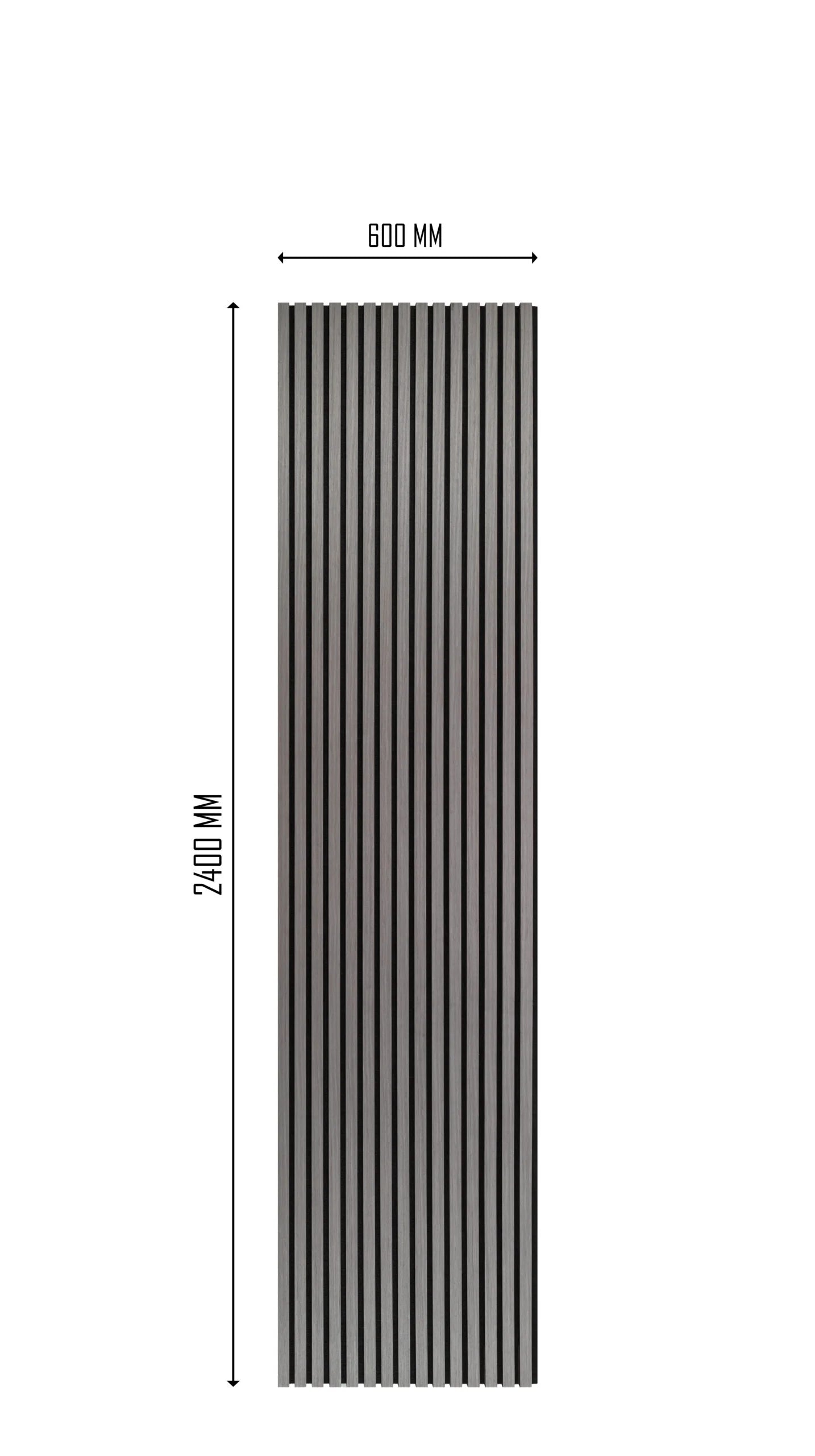 Modern grey oak acoustic wall panel to reduce echo and improve soundproof panels.