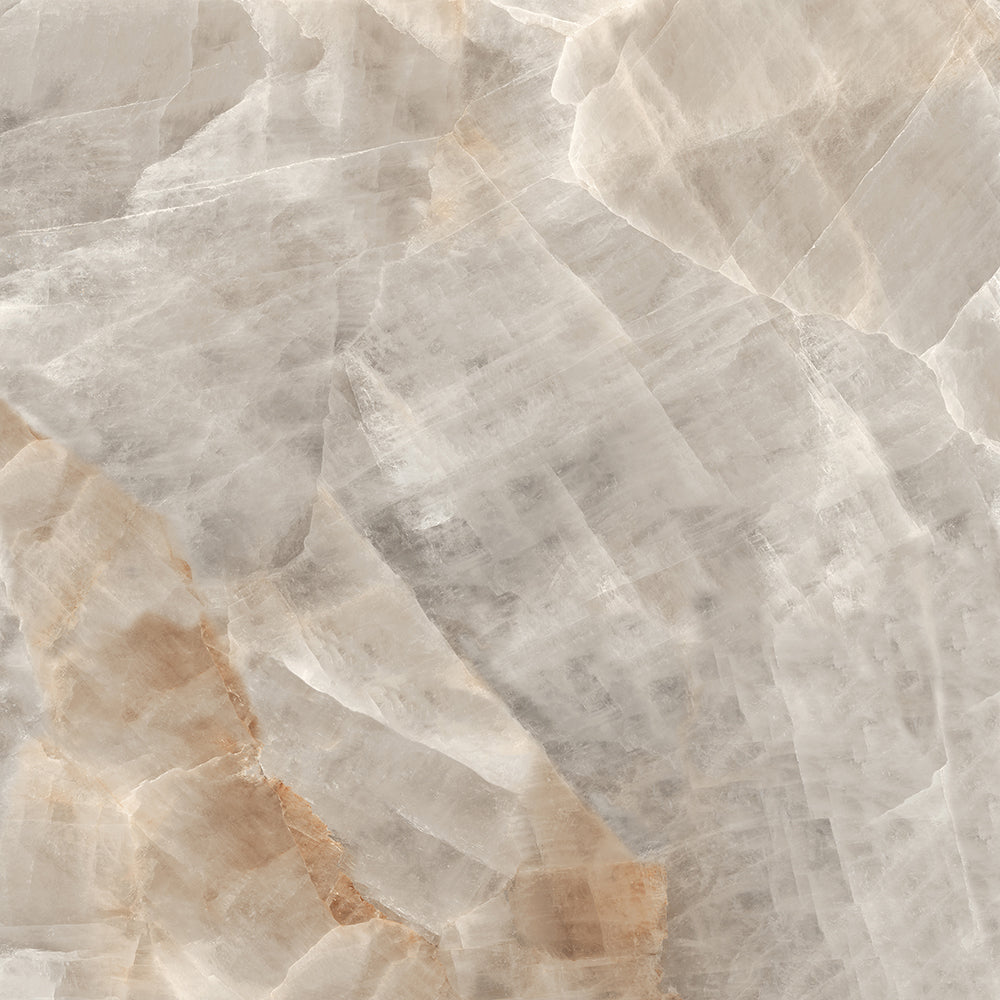 Porcelain Wall And Floor Tiles Arcadia rectified brown glossy tiles with stone-inspired natural detailing.