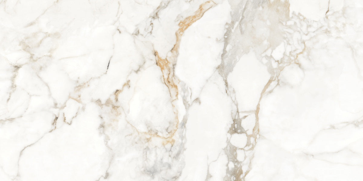 Porcelain wall and floor tiles with premium glossy marble look for residential and commercial spaces
