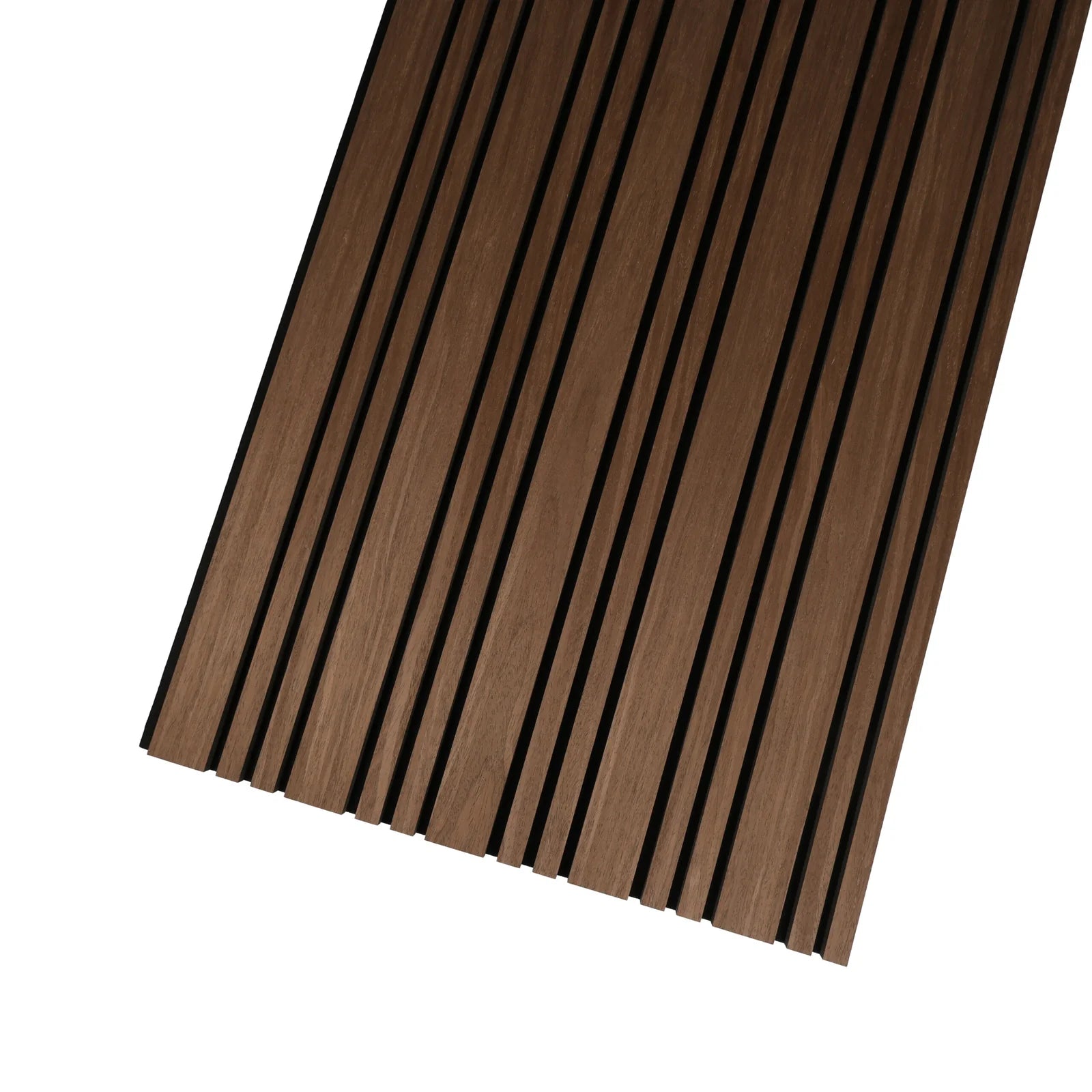 Premium acoustic wall panels in walnut finish for stylish soundproofing in homes, offices, and studios.