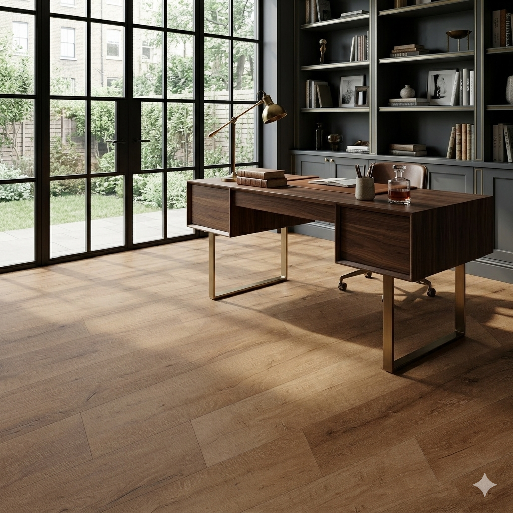 Premium Chestnut Oak click vinyl LVT SPC Flooring with natural timber look and rigid core durability