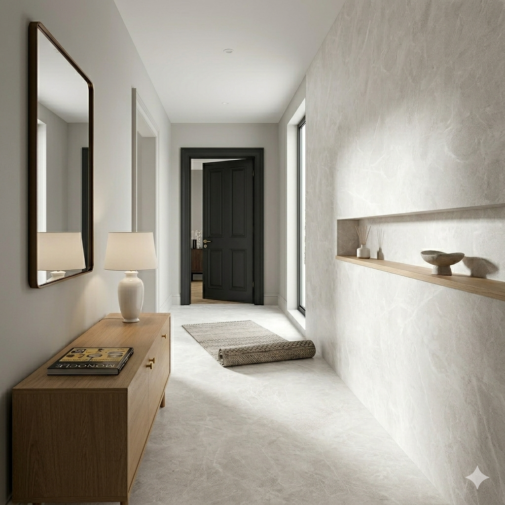 Premium white marble look Porcelain wall and floor tiles with a luxurious and timeless design