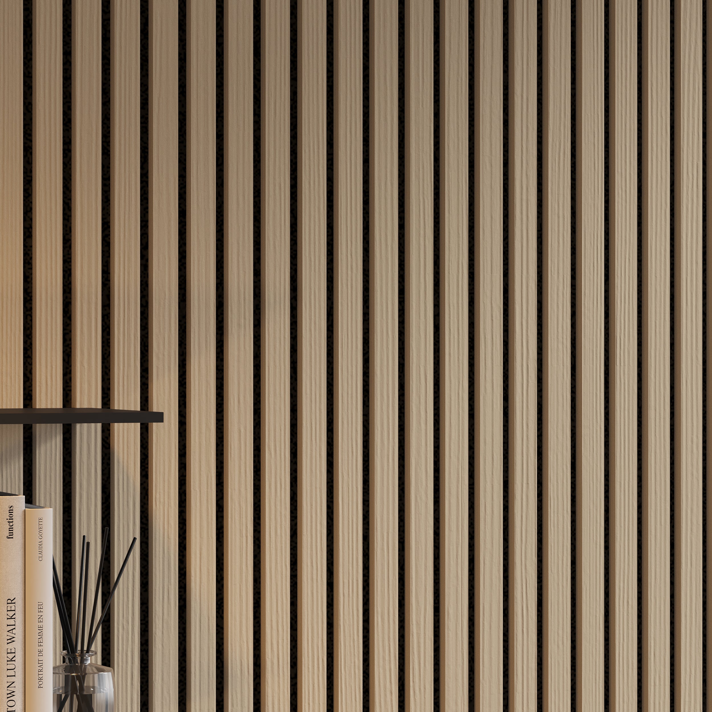 Premium yellow oak Acoustic Panels improving room acoustics in contemporary spaces.
