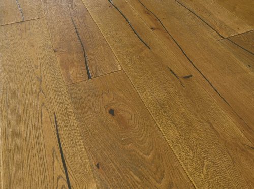 Rustic golden oak engineered wood flooring with wire brushed texture, Porcelain Wall And Floor Tiles design