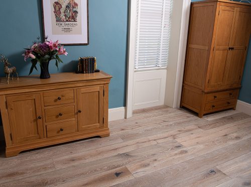 Rustic grey oak engineered wood flooring with distressed texture, Porcelain Wall And Floor Tiles style