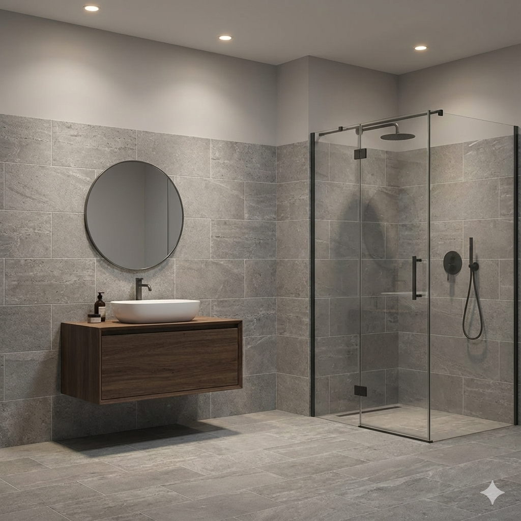 Salerno Grey Marble Effect Porcelain Wall And Floor Tiles for modern and classic interiors