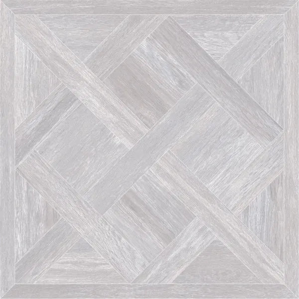 Textured grey porcelain wall and floor tiles with natural parquet design