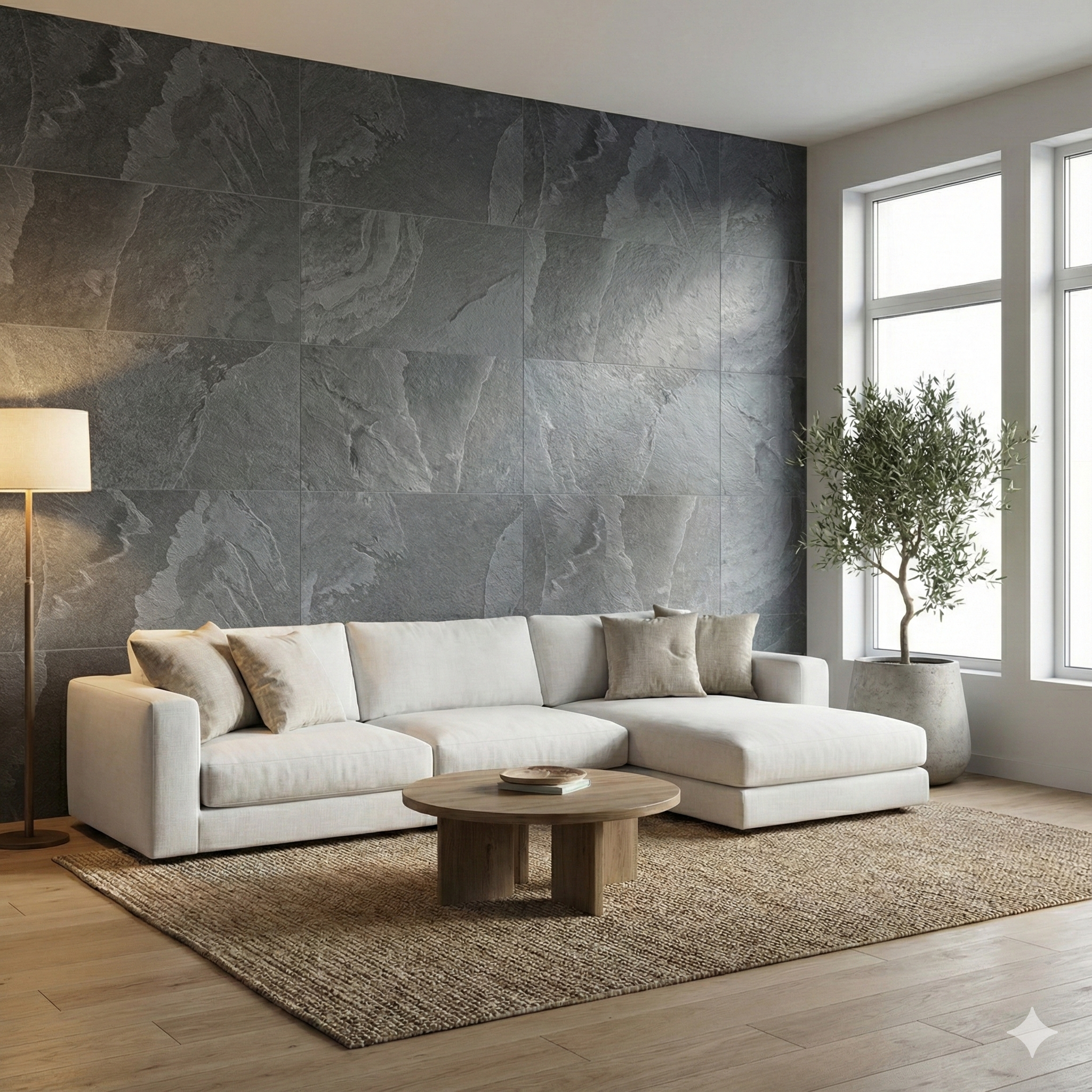 Vempo Matt R9 Grey Porcelain Wall And Floor Tiles with anti-slip finish for modern interiors.