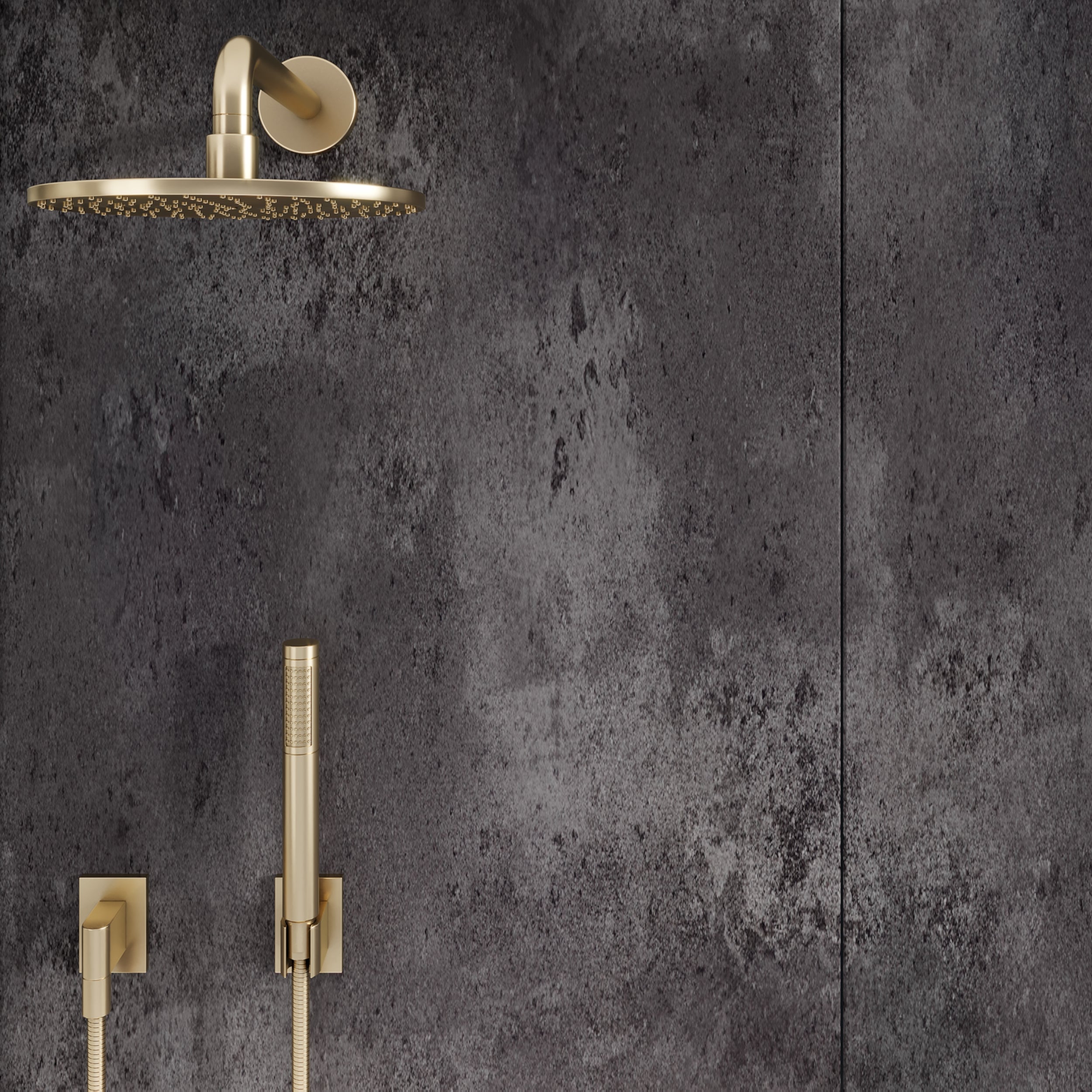 Waterproof PVC bathroom wall panels in silver and black for stylish, low-maintenance interiors.