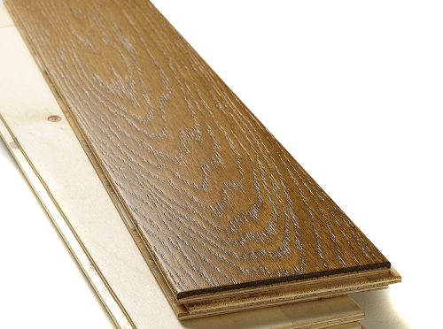 Engineered oak wood flooring in wheat tone suitable for underfloor heating and daily use, flooring online