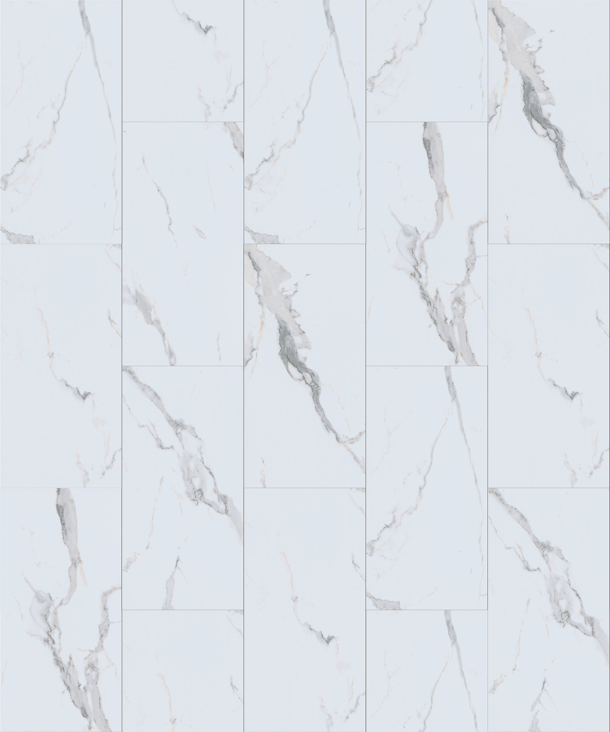 White Marble Effect 6.0mm LVT SPC Flooring in tile format for stylish residential and commercial spaces