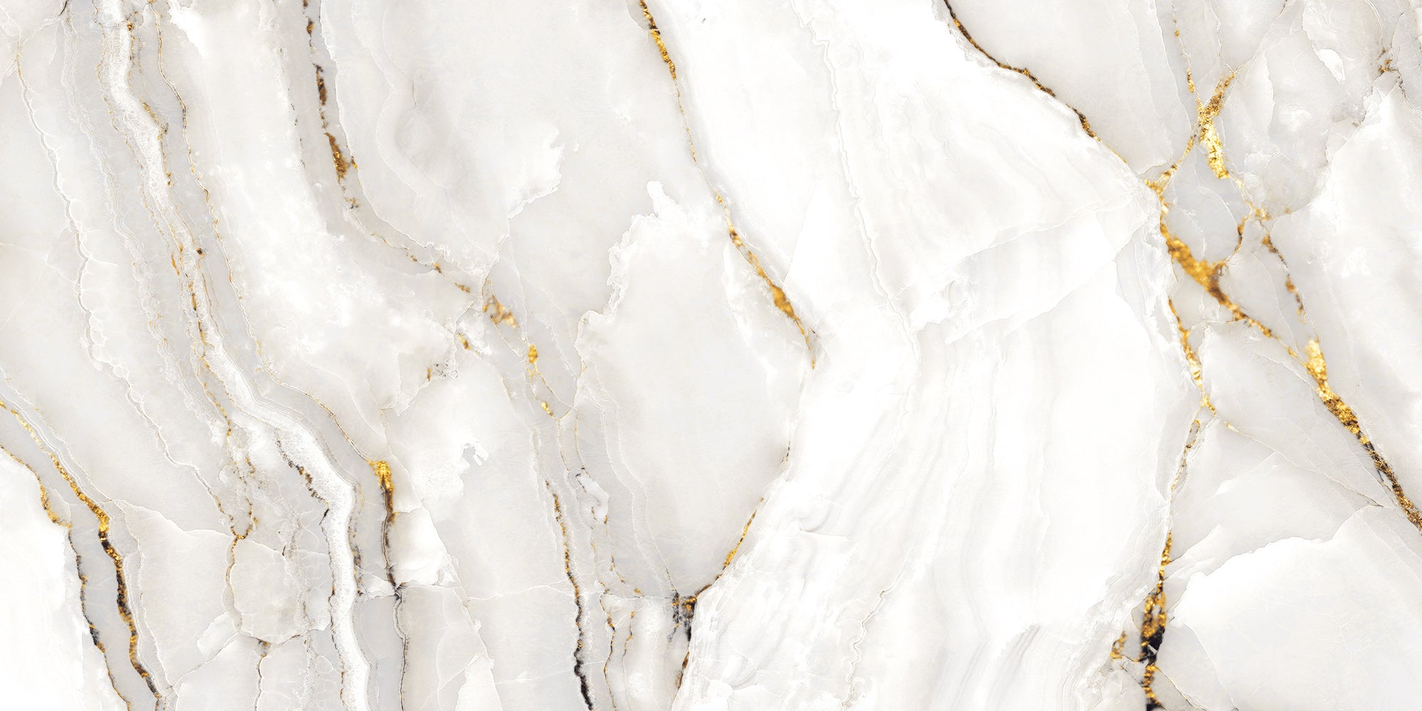 White marble porcelain wall and floor tiles in 600x1200mm with elegant geometric pattern.