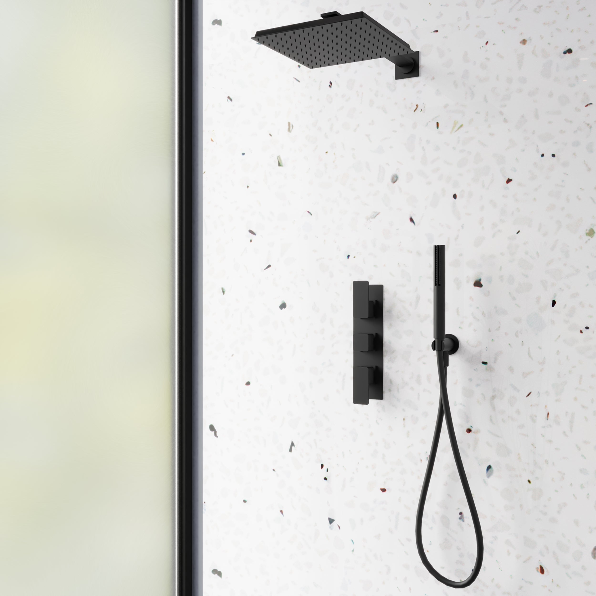 White sparkle bathroom wall panels, waterproof PVC with glossy, seamless, modern finish for kitchens and showers.